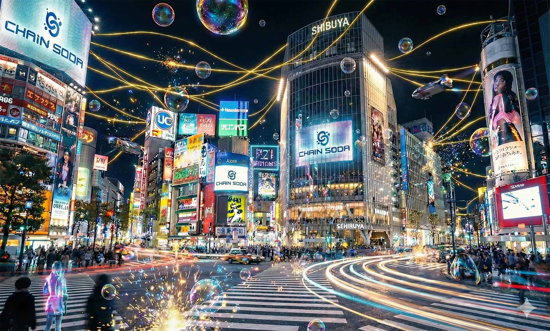 CHAINSODA Shibuya Background